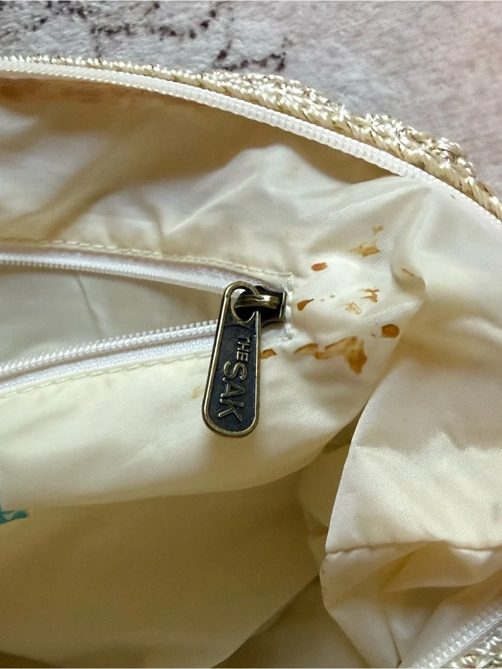 The Sak Woven Cream Hobo Shoulder Bag - Casual Chic Handbag